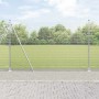 Reja con postes Plateado 1.6 x 10 m Acero