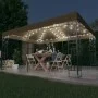 Double roof gazebo and taupe gray LED light strip 3x4 m 180 g/m² by vidaXL, Tents and gazebos - Ref: Foro24-3070313, Price: 2...