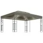 Double roof gazebo and taupe gray LED light strip 3x4 m 180 g/m² by vidaXL, Tents and gazebos - Ref: Foro24-3070313, Price: 2...