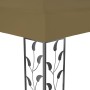 Double roof gazebo and taupe gray LED light strip 3x4 m 180 g/m² by vidaXL, Tents and gazebos - Ref: Foro24-3070313, Price: 3...