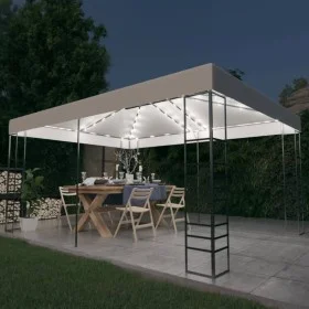 Gazebo with white LED strip lights 4x3x2.7 m by vidaXL, Tents and gazebos - Ref: Foro24-3070307, Price: 258,56 €, Discount: %