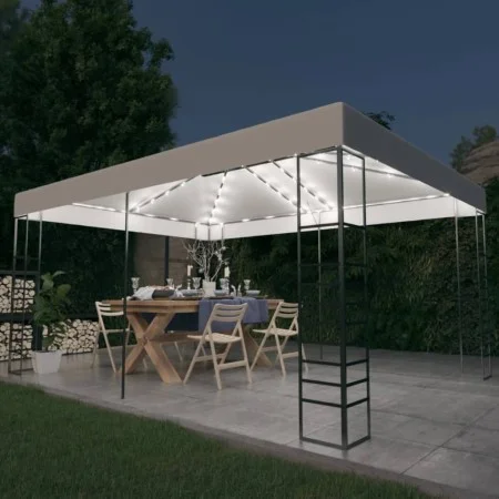 Pavillon mit weißen LED-Lichtbändern 4x3x2,7 m von vidaXL, Zelte und Pavillons - Ref: Foro24-3070307, Preis: 258,56 €, Rabatt: %