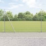 Reja con postes Plateado 1.6 x 10 m Acero