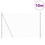 Reja con postes Plateado 1.6 x 10 m Acero