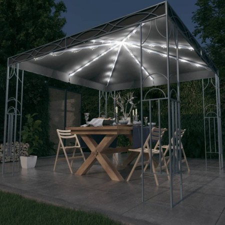 Cenador con tira de luces LED gris antracita 300x300 cm de vidaXL, Carpas y cenadores - Ref: Foro24-3070339, Precio: 270,75 €...
