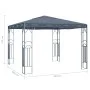 Pavillon mit anthrazitgrauem LED-Lichtband 300x300 cm von vidaXL, Zelte und Pavillons - Ref: Foro24-3070339, Preis: 267,31 €,...
