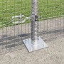 Reja con postes Plateado 0.5 x 25 m Acero