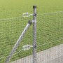 Reja con postes Plateado 0.5 x 25 m Acero