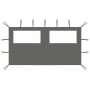 Seitenwand des Pavillons mit anthrazitgrauen 4x2 m großen Fenstern. von vidaXL, Zubehör für Pavillons und Pavillons - Ref: Fo...