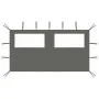 Seitenwand des Pavillons mit anthrazitgrauen 4x2 m großen Fenstern. von vidaXL, Zubehör für Pavillons und Pavillons - Ref: Fo...