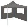 Seitenwand des Pavillons mit anthrazitgrauen 4x2 m großen Fenstern. von vidaXL, Zubehör für Pavillons und Pavillons - Ref: Fo...