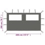 Seitenwand des Pavillons mit anthrazitgrauen 4x2 m großen Fenstern. von vidaXL, Zubehör für Pavillons und Pavillons - Ref: Fo...