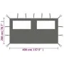 Seitenwand des Pavillons mit anthrazitgrauen 4x2 m großen Fenstern. von vidaXL, Zubehör für Pavillons und Pavillons - Ref: Fo...