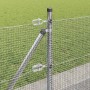Reja con postes Plateado 0.6 x 25 m Acero