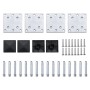 Black WPC Fence Panel Set 526x146 cm by vidaXL, fence panels - Ref: Foro24-3070460, Price: 598,94 €, Discount: %