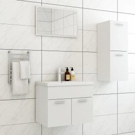 Juego de muebles de baño madera de ingeniería blanco de vidaXL, Muebles de baño - Ref: Foro24-3071000, Precio: 109,06 €, Desc...