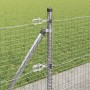 Reja con postes Plateado 0.6 x 25 m Acero