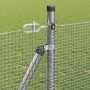 Reja con postes Plateado 0.8 x 25 m Acero
