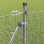Reja con postes Plateado 0.8 x 25 m Acero