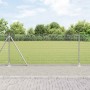 Reja con postes Plateado 0.8 x 25 m Acero
