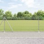 Reja con postes Plateado 0.8 x 25 m Acero