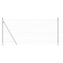 Reja con postes Plateado 0.8 x 25 m Acero