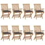 Gartenstühle 8 Stück Teakholz mit anthrazitgrauen Kissen von vidaXL, Gartenstühle - Ref: Foro24-3072904, Preis: 626,02 €, Rab...