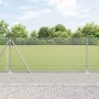 Reja con postes Plateado 1 x 25 m Acero