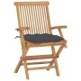 Gartenstühle 8 Stück Teakholz mit anthrazitgrauen Kissen von vidaXL, Gartenstühle - Ref: Foro24-3072904, Preis: 626,02 €, Rab...