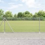 Reja con postes Plateado 1 x 25 m Acero