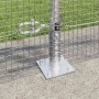 Reja con postes Plateado 1 x 25 m Acero