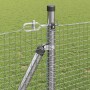 Reja con postes Plateado 1 x 25 m Acero