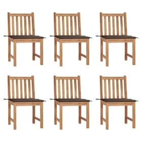 Garden chairs, 6 units with cushions, solid teak wood. by vidaXL, Garden chairs - Ref: Foro24-3073123, Price: 674,53 €, Disco...