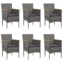 7-teiliges Garten-Esszimmerset aus synthetischem Rattangrau von vidaXL, Gartensets - Ref: Foro24-3070756, Preis: 694,65 €, Ra...