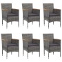 Juego de comedor de jardín 7 piezas ratán sintético gris de vidaXL, Conjuntos de jardín - Ref: Foro24-3070756, Precio: 668,22...