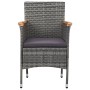7-teiliges Garten-Esszimmerset aus synthetischem Rattangrau von vidaXL, Gartensets - Ref: Foro24-3070756, Preis: 669,94 €, Ra...