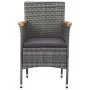 7-teiliges Garten-Esszimmerset aus synthetischem Rattangrau von vidaXL, Gartensets - Ref: Foro24-3070756, Preis: 694,65 €, Ra...