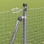 Reja con postes Plateado 1.2 x 25 m Acero