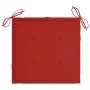 Garden chairs 8 units solid teak wood with red cushions by vidaXL, Garden chairs - Ref: Foro24-3072895, Price: 640,54 €, Disc...