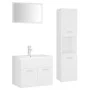 White engineered wood bathroom furniture set by vidaXL, Bathroom furniture - Ref: Foro24-3071405, Price: 263,83 €, Discount: %