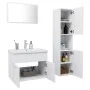 Weißes Badezimmermöbelset aus Holzwerkstoff von vidaXL, Badezimmermöbel - Ref: Foro24-3071405, Preis: 253,54 €, Rabatt: %