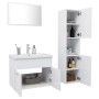 Weißes Badezimmermöbelset aus Holzwerkstoff von vidaXL, Badezimmermöbel - Ref: Foro24-3071405, Preis: 264,65 €, Rabatt: %