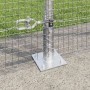 Reja con postes Plateado 1.5 x 25 m Acero