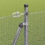 Reja con postes Plateado 1.6 x 25 m Acero