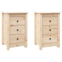 Nachttische 2 Stück aus massivem Kiefernholz 40x35x61,5 cm von vidaXL, Nachttische - Ref: Foro24-813700, Preis: 120,41 €, Rab...