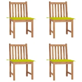 Garden chairs 4 units solid teak wood with cushions by vidaXL, Garden chairs - Ref: Foro24-3073099, Price: 447,01 €, Discount: %