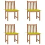 Gartenstühle 4 Einheiten aus massivem Teakholz mit Kissen von vidaXL, Gartenstühle - Ref: Foro24-3073099, Preis: 455,95 €, Ra...