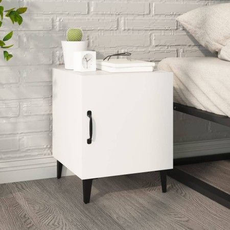 Mesita de noche madera contrachapada blanco de vidaXL, Mesitas de noche - Ref: Foro24-812060, Precio: 34,06 €, Descuento: %