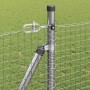 Reja con postes Plateado 1 x 50 m Acero