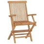Garden chairs 8 pcs solid teak wood with beige cushions by vidaXL, Garden chairs - Ref: Foro24-3072907, Price: 630,98 €, Disc...